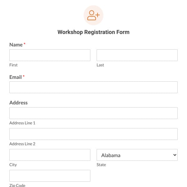Workshop Registration Form Template