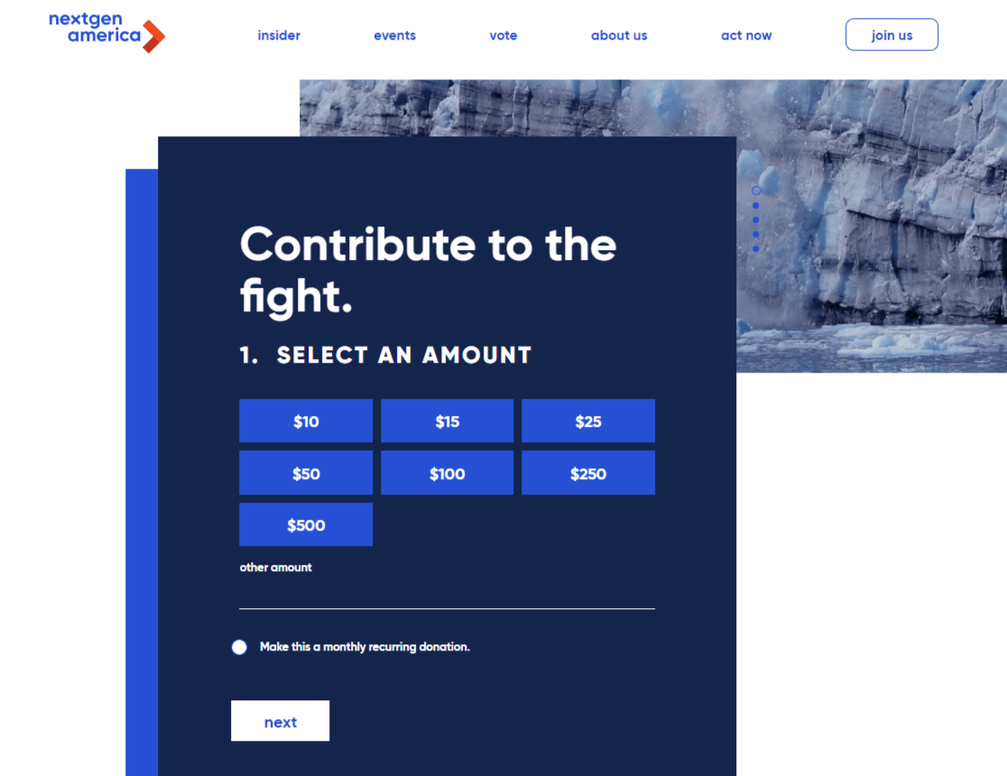 nextgen america ejemplo sin animo de lucro wordpress