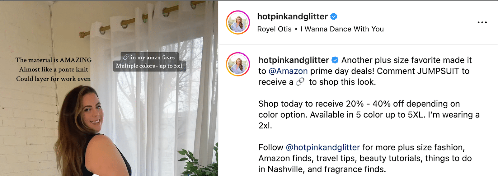 Callie Richards Conversational Marketing - WPForms La cuenta de Instagram hotpinkandglitter utiliza el marketing conversacional.