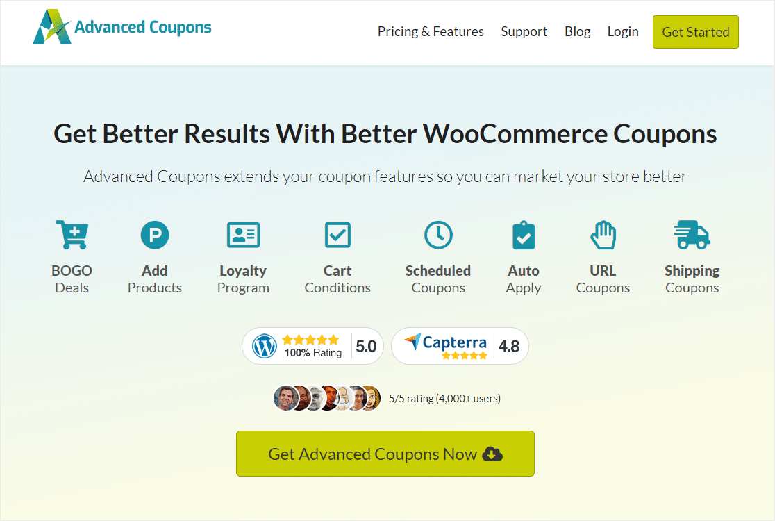 O plug-in Advanced Coupons
