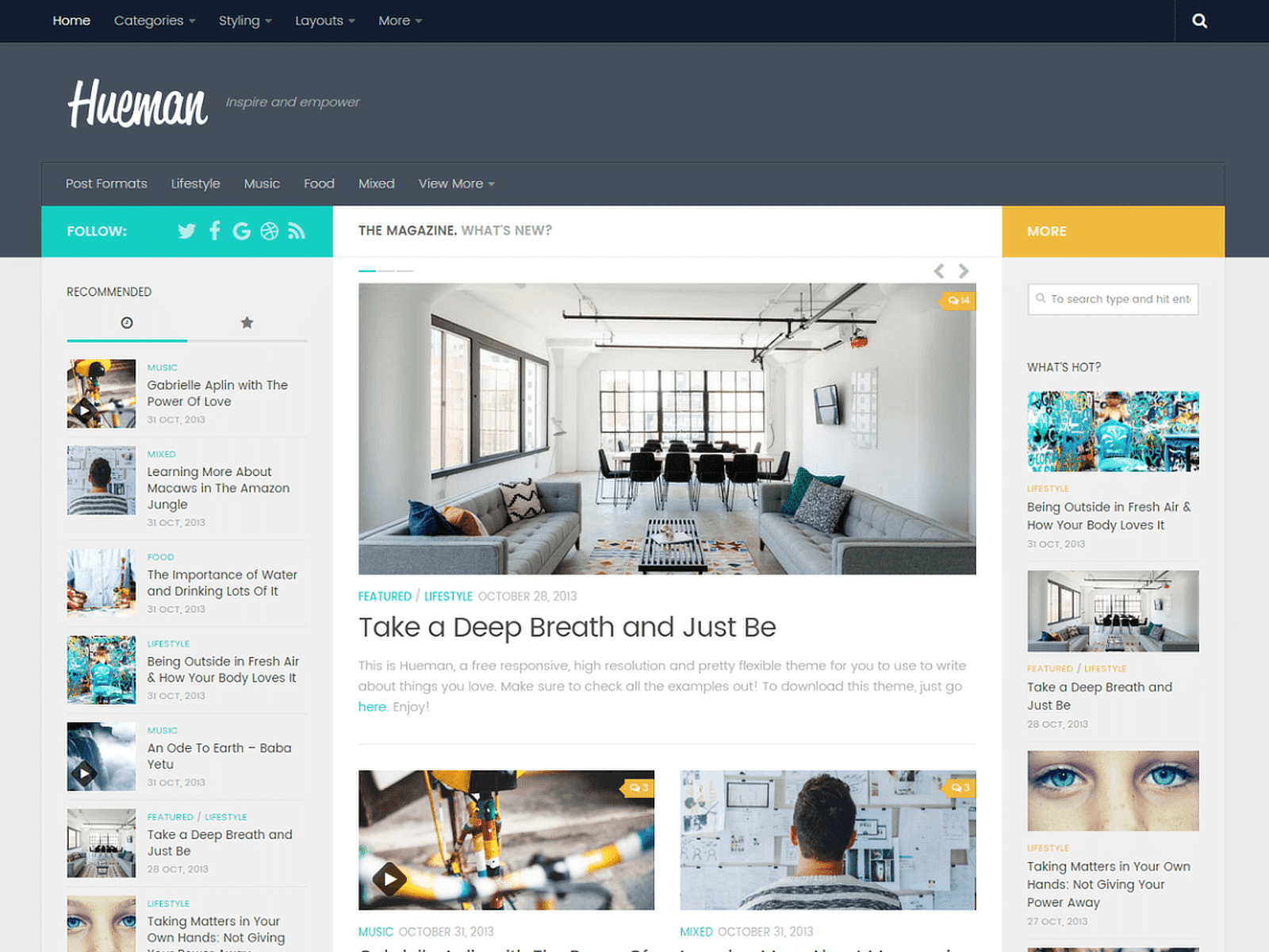 Hueman Free WordPress Theme tema wordpress gratuito hueman