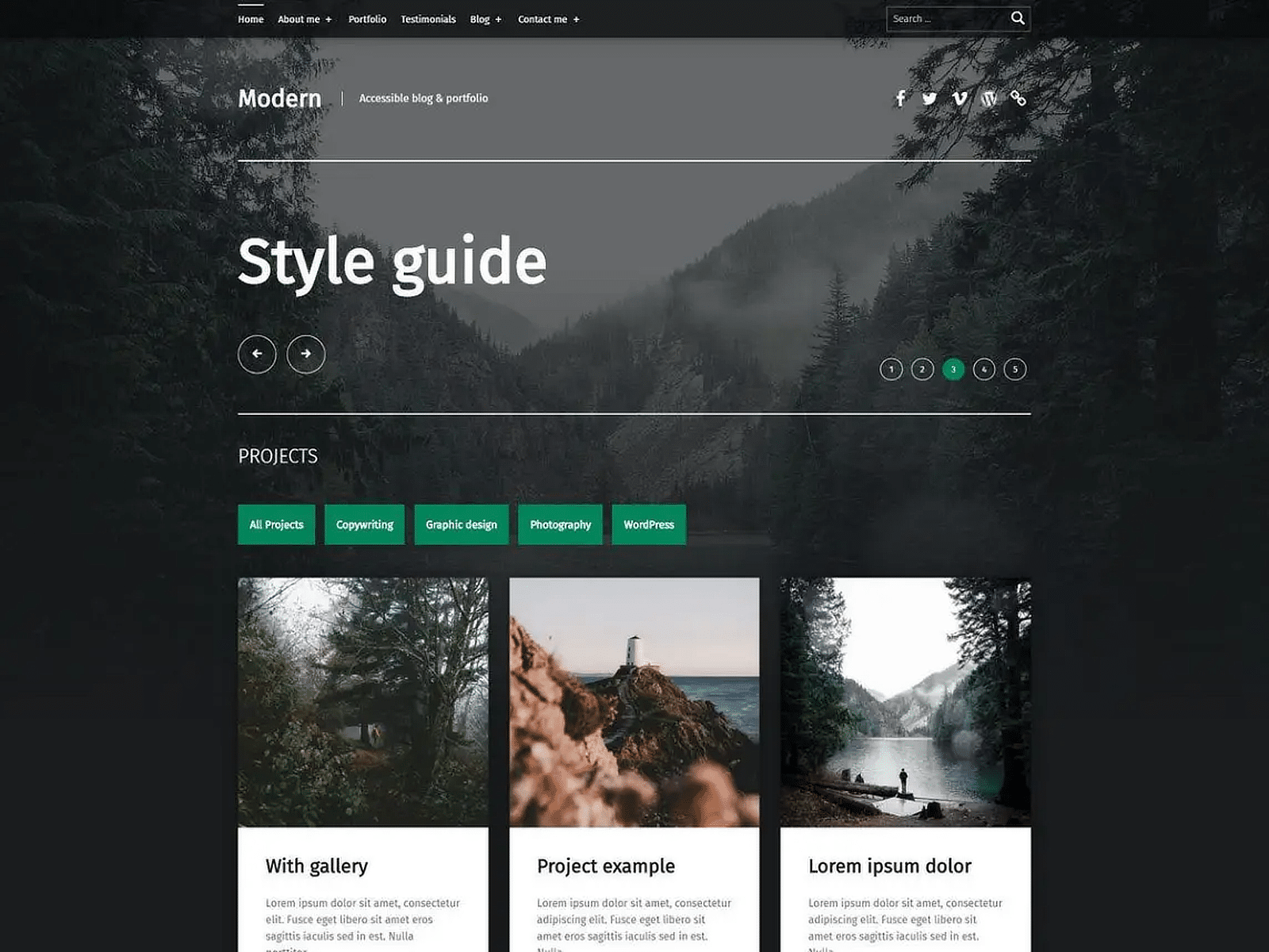 Modern Free WordPress Theme tema wordpress moderno e gratuito