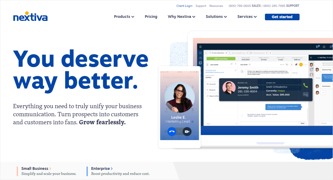Nextiva business VoIP service - WPForms Servicio VoIP empresarial Nextiva