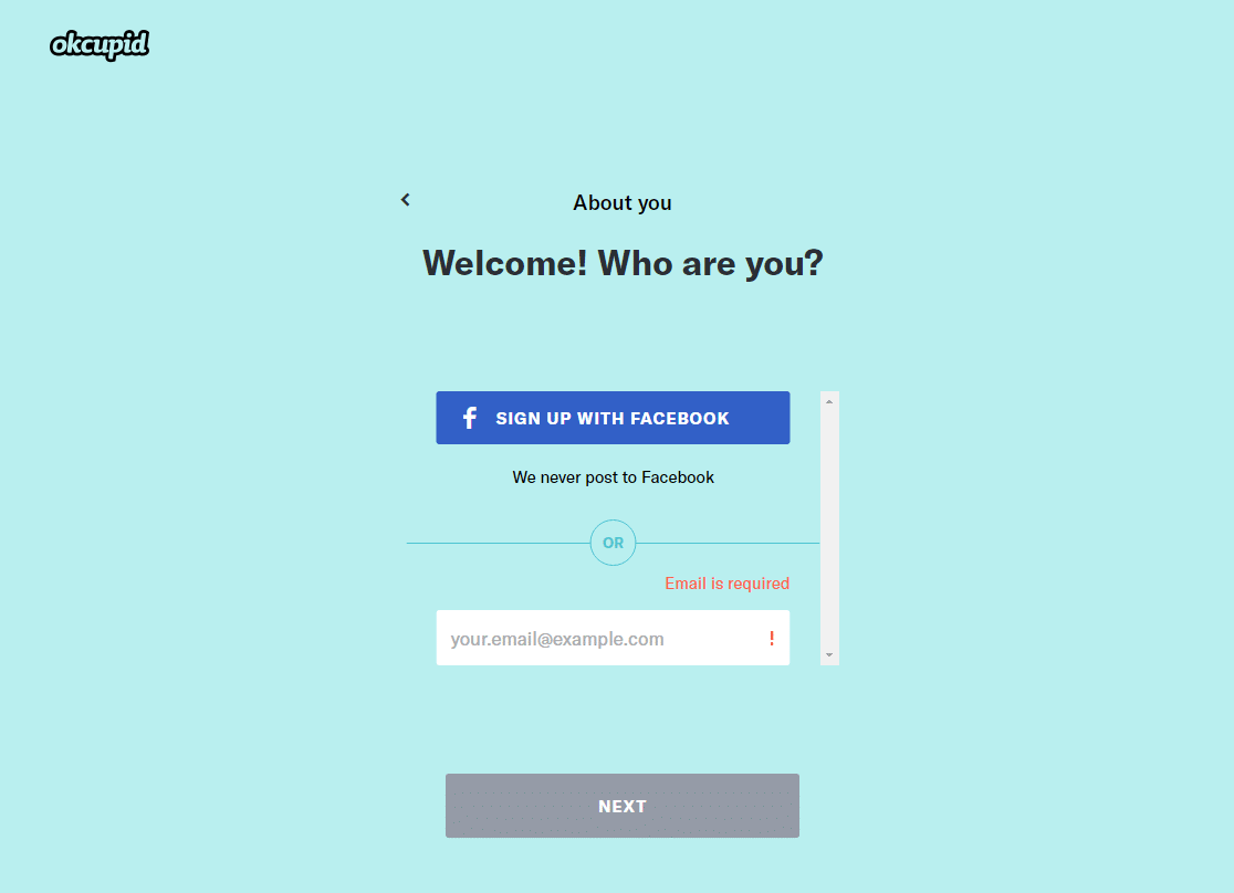 formulario okcupid-lead