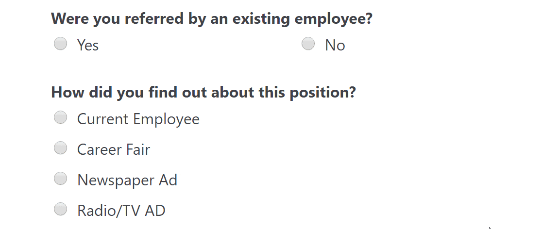 conditional job application form - WPForms formulário de solicitação de emprego condicional