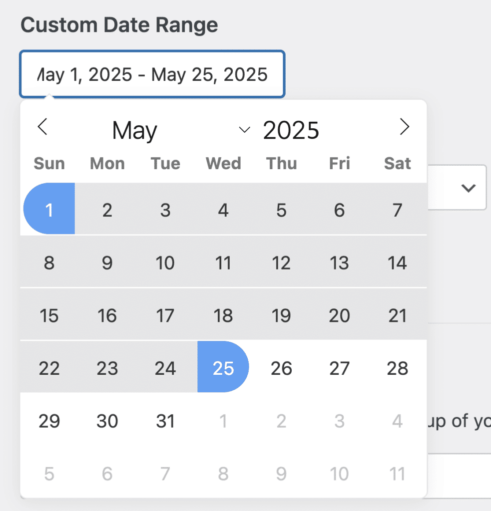 custom range export - WPForms custom range export