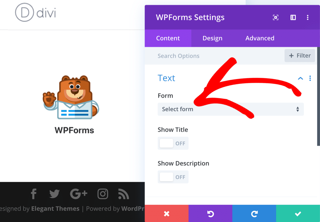 WPForms Divi module - WPForms WPForms Divi module
