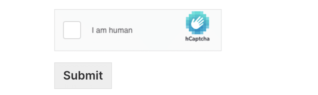 Caixa de seleção hCaptcha