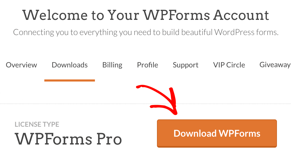 Baixar o botão WPForms 