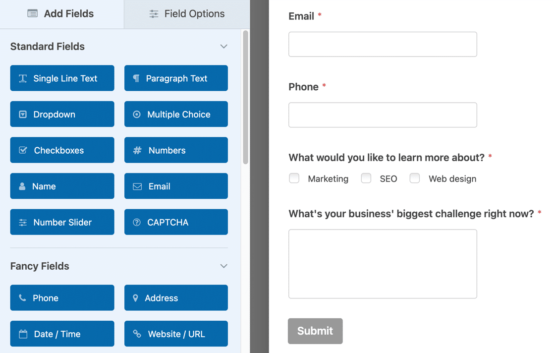 HubSpot form for lead capture in WordPress - WPForms Formulaire HubSpot pour la capture de leads dans WordPress
