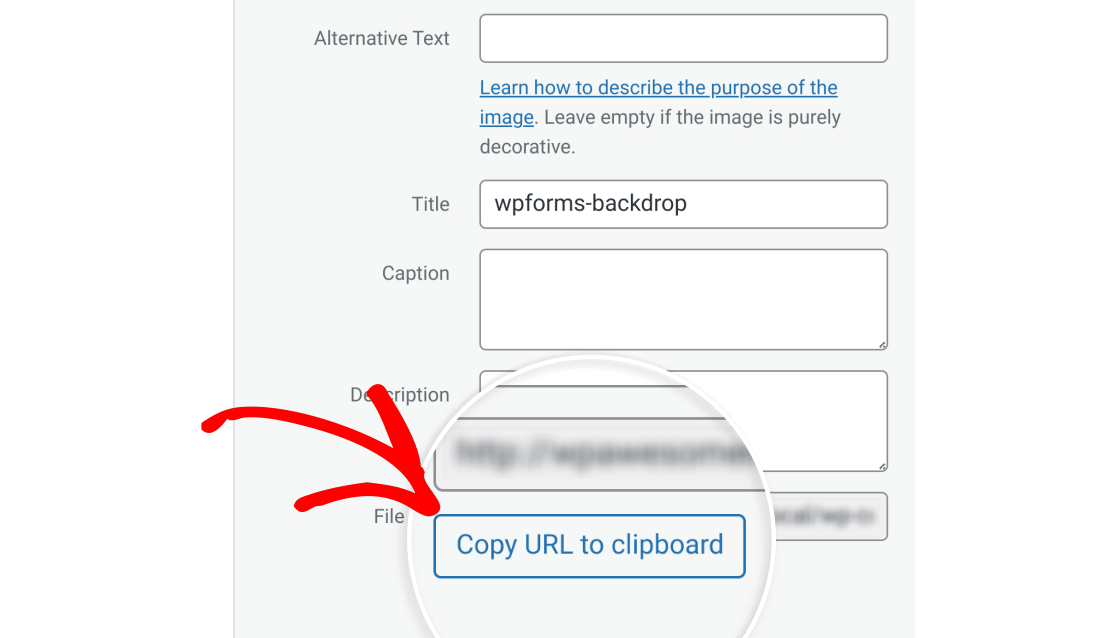 Copiare l'URL negli appunti