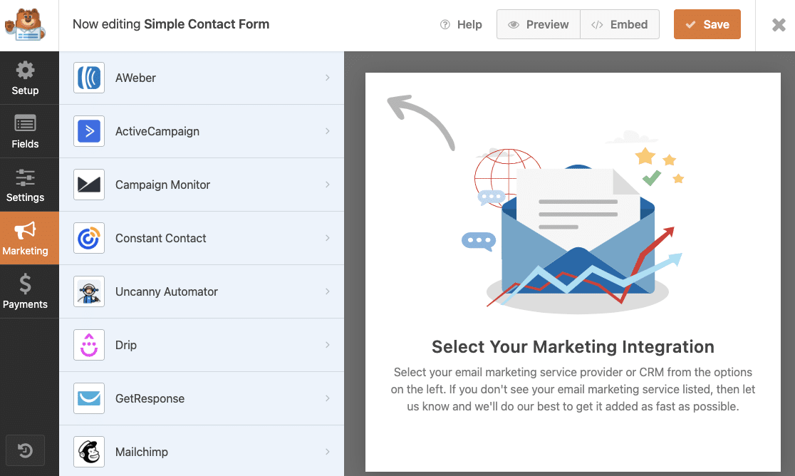 Integration von E-Mail-Marketingdiensten