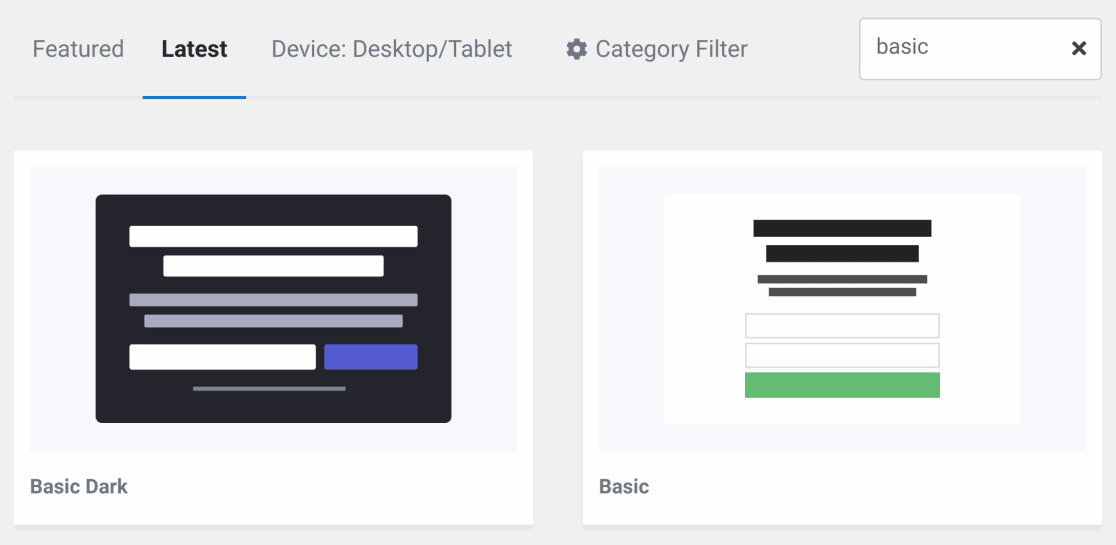 select-popup-template-optinmonster - WPForms Seleccione una plantilla de popup en OptinMonster