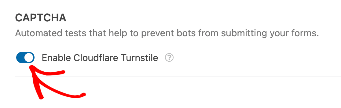 Enable Cloudflare Turnstile - WPForms Abilitazione del tornello Couldflare