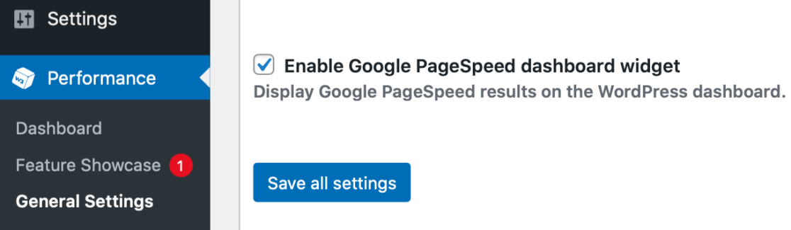 Google Pagespeed Dashboard Widget Aktivierung des Google Pagespeed Dashboard Widgets