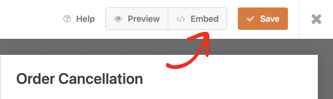 Form Builder Embed Button - WPForms Bouton d'intégration du constructeur de formulaires