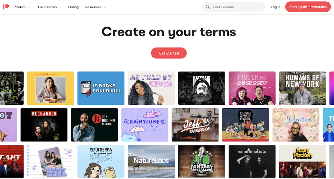 Patreon homepage - WPForms Página de inicio de Patreon