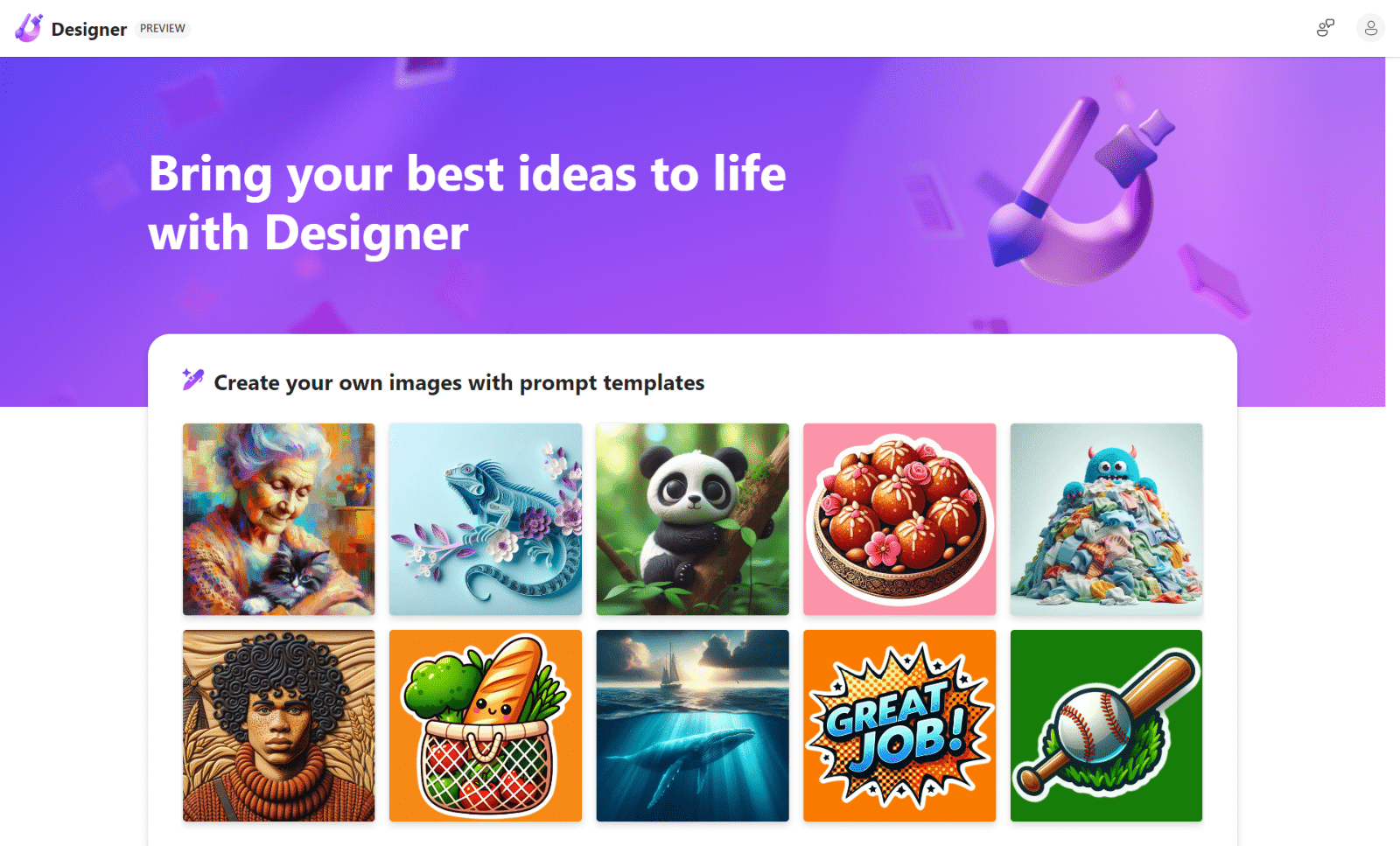 Créateur d'images par Microsoft Designer