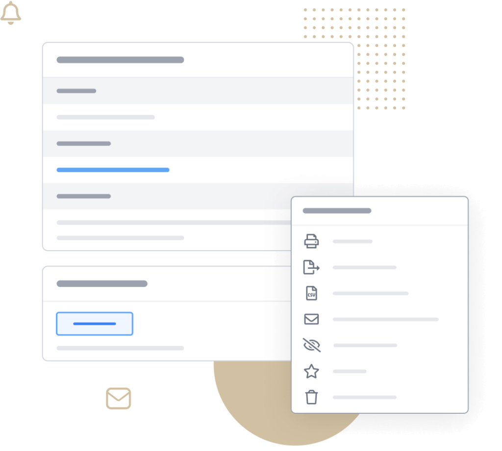 Ilustração dos elementos da interface do sistema de gerenciamento de entradas