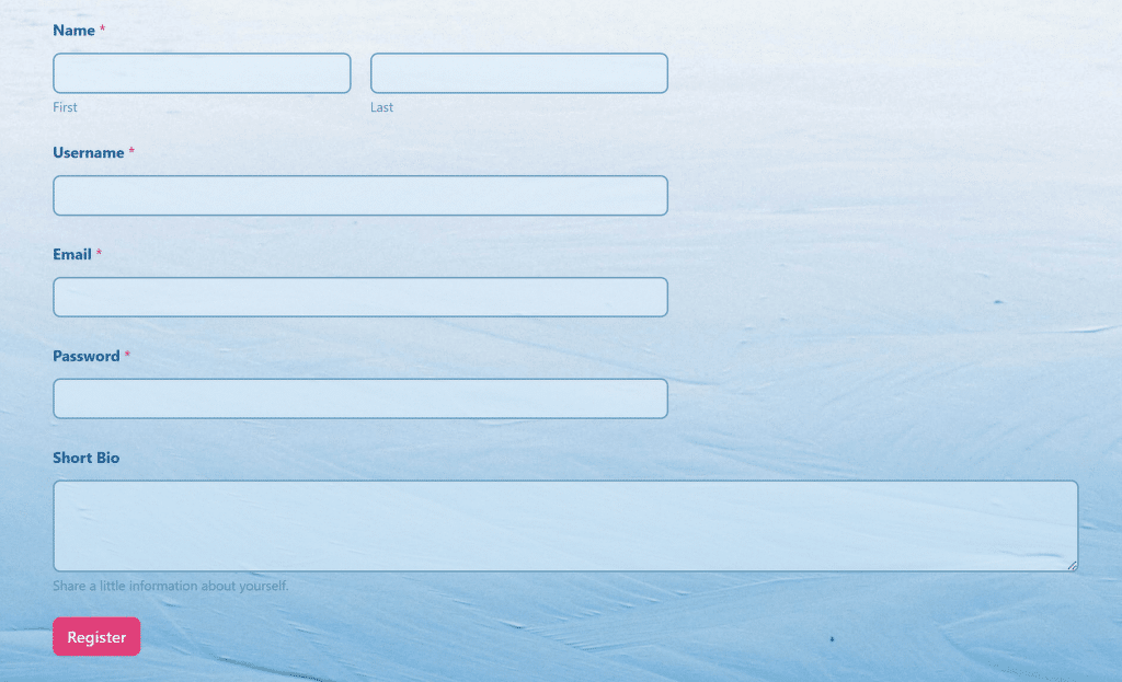User Registration Form - WPForms User registration form