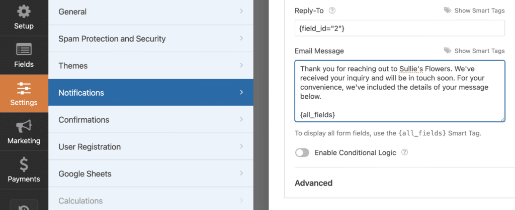 Form Notification Créer une notification de formulaire dans WPForms