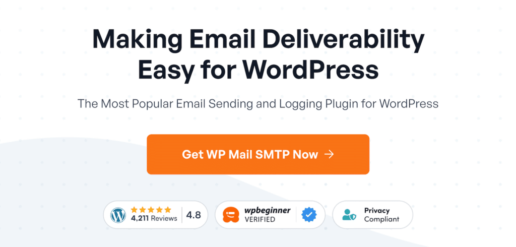 WP-Mail-SMTP-Homepage - WPForms WP Mail SMTP page d'accueil