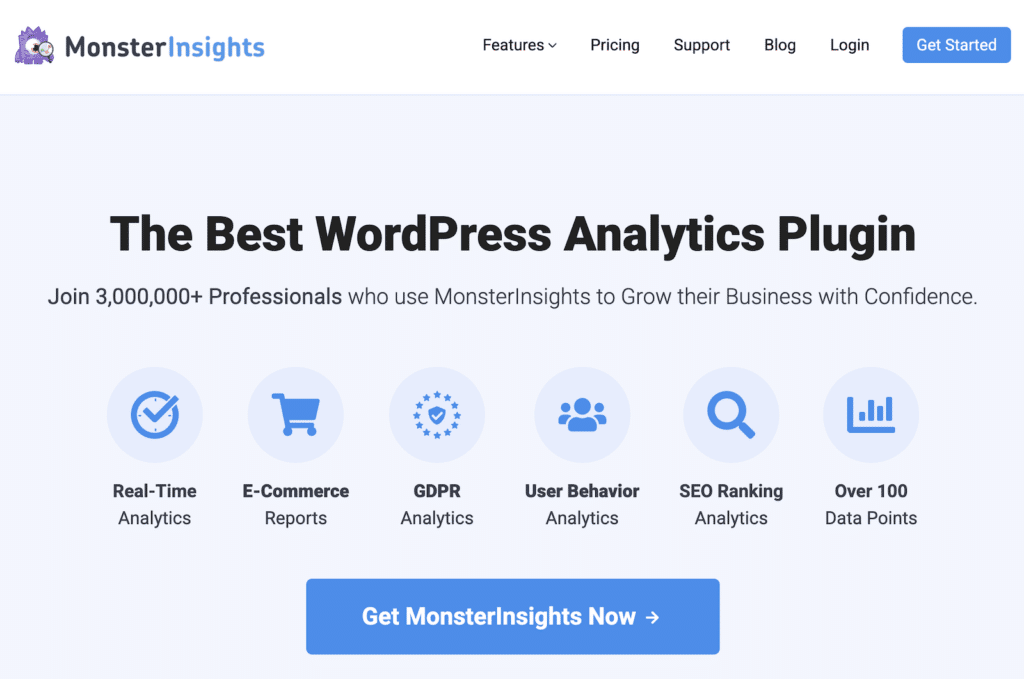 MonsterInsights-Home - WPForms Page d'accueil de MonsterInsights