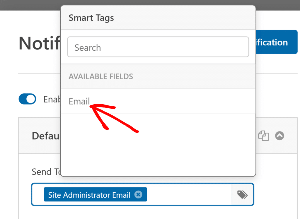 available-fields-Smart-Tags - WPForms 通知設定の送信先メールアドレスとして、フォームのEmailフィールドにスマートタグを追加する