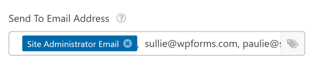 Multiple send to email addresses plusieurs adresses d'envoi à l'e-mail